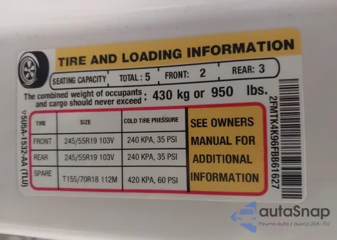 2015 Ford Edge Titanium z USA, uszkodzony, nr VIN 2FMTK4K96FBB61627